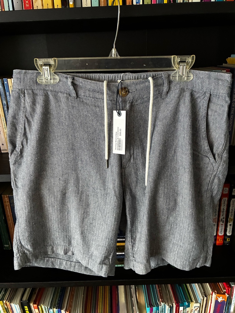 Taylor Stitch Men’s 32 EASY SHORT IN NAVY HERRINGBONE